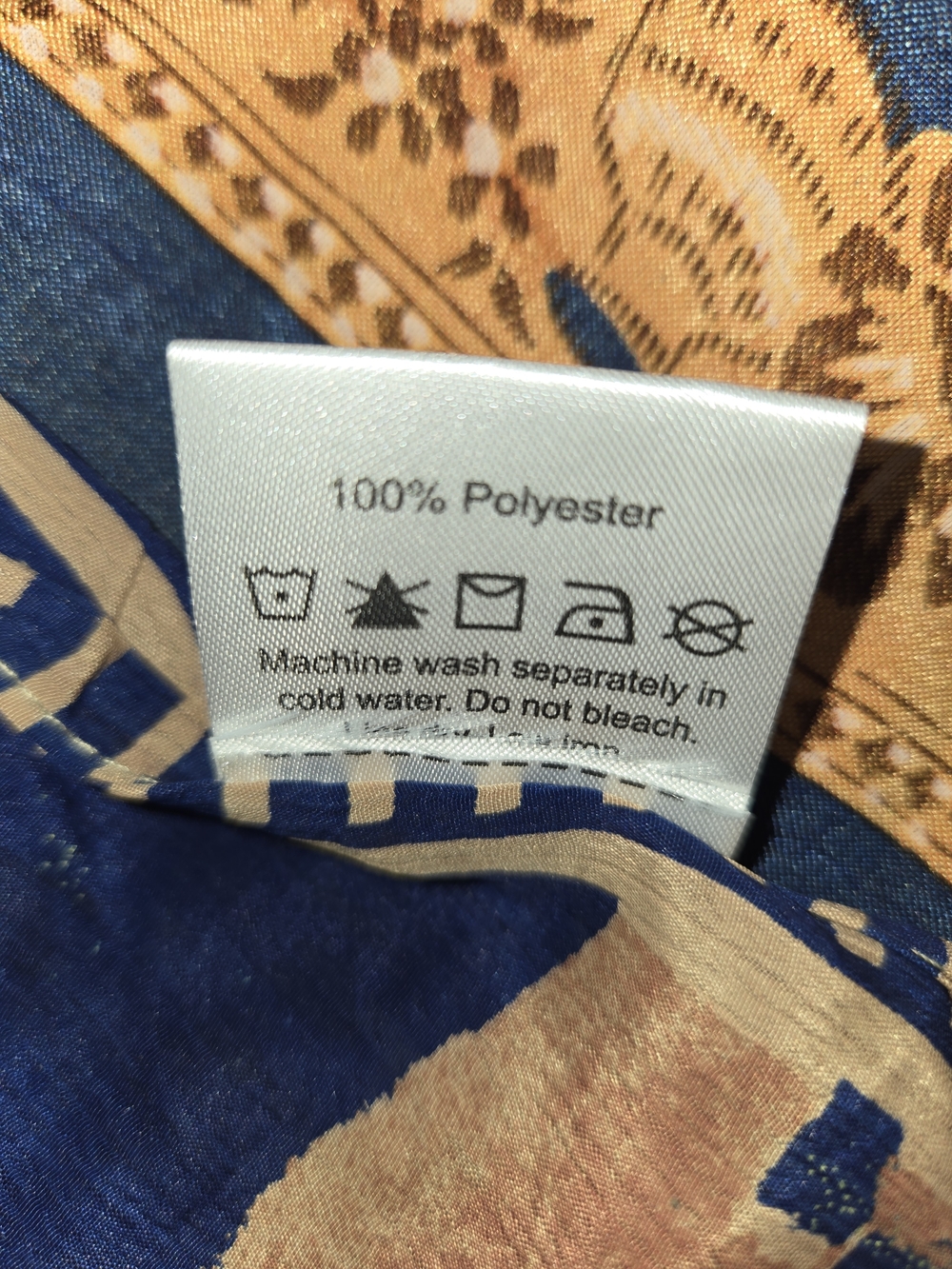 Earthbound Navy & Mustard Print Tie-Waist Wrap Circle Skirt - Picture 6 of 9